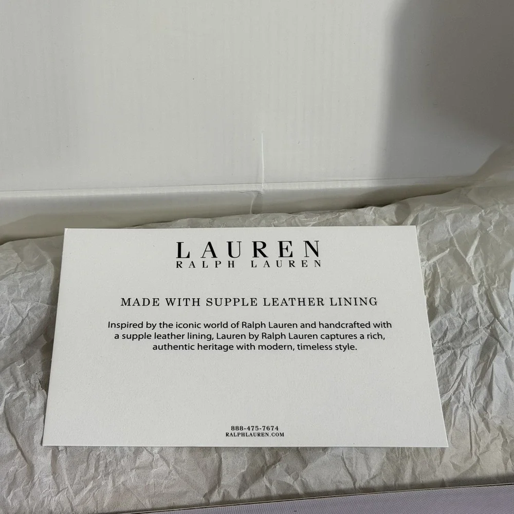 Lauren Ralph Lauren Size-8B Women's Polly Espadrille Flat Sandals Beige Denim